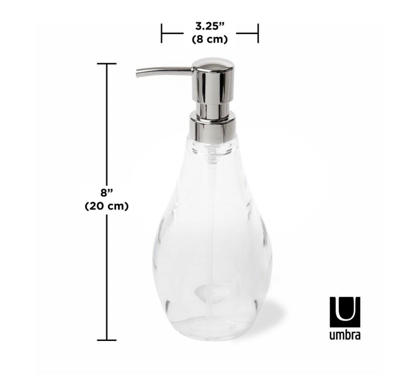 UMBRA dozownik do mydła DROPLET przezroczysty
