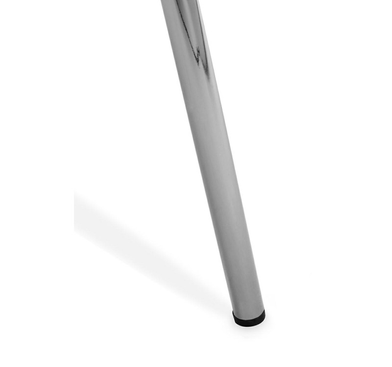 Krzesło MARGO SILVER czarne - welur, podstawa chromowana