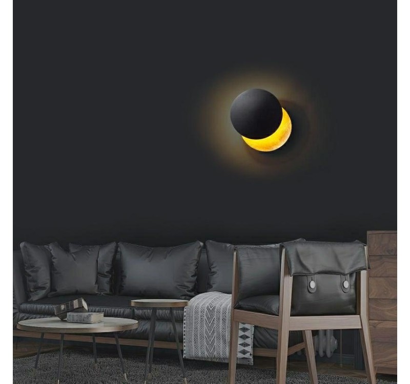 MOOSEE lampa ścienna ECLISE  złota / czarna