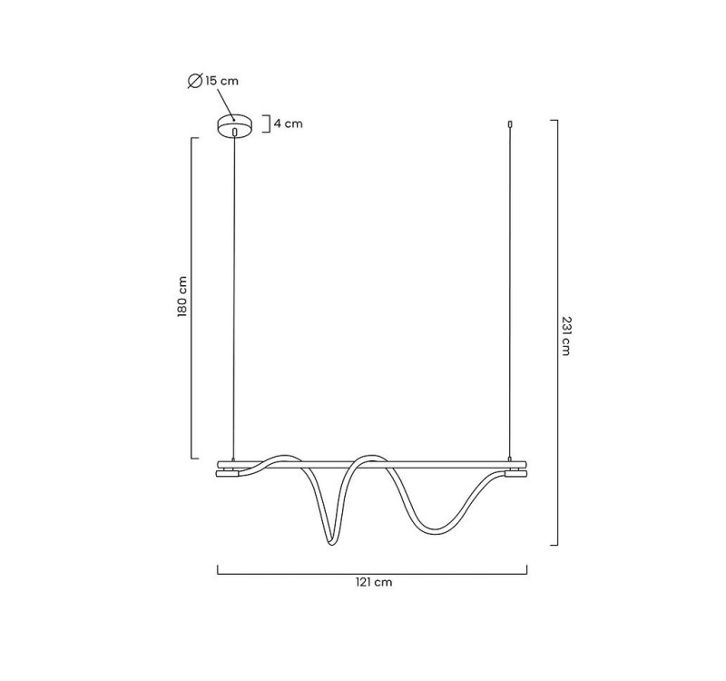MOOSEE lampa wisząca SERPIENTE 120 złota