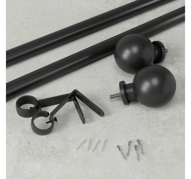 UMBRA karnisz rozszerzany BOLAS 183-365 matowy czarny