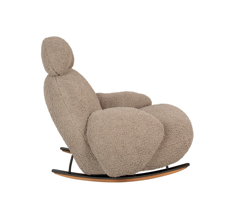 Fotel bujany PLUSH TEDDY ciemny beżowy