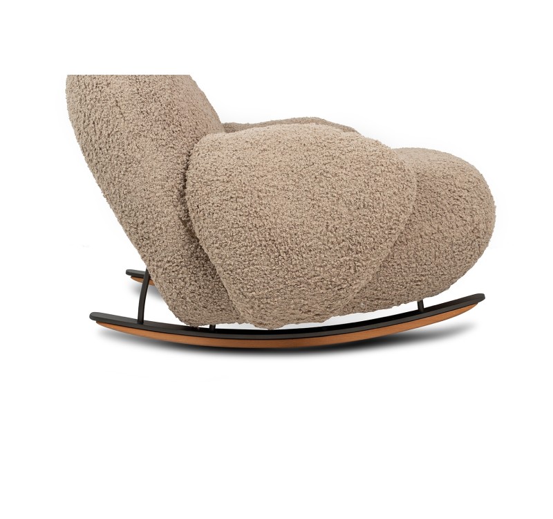 Fotel bujany PLUSH TEDDY ciemny beżowy