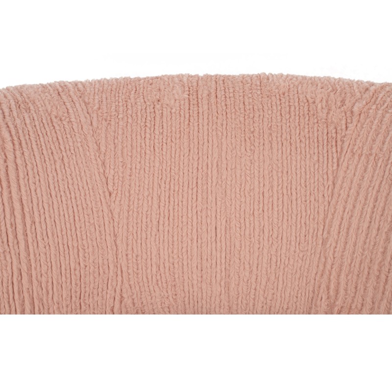 Fotel LOW TEDDY PINK różowy