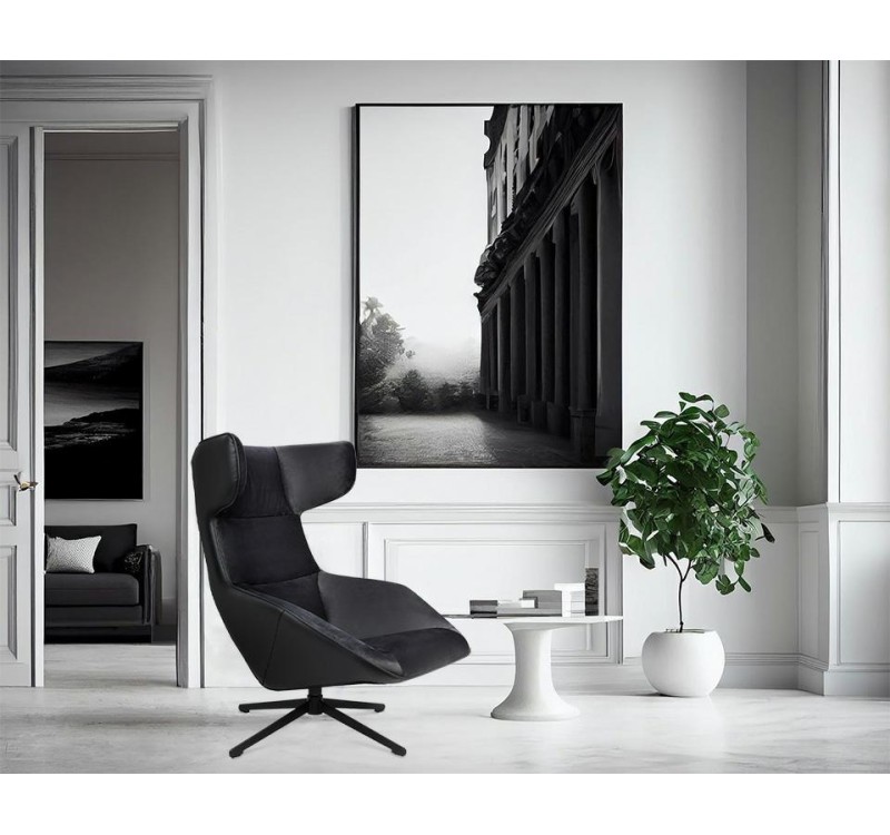 Fotel obrotowy VITA VELVET czarny PU