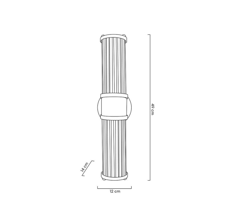 MOOSEE lampa ścienna PILAR TWIN złota