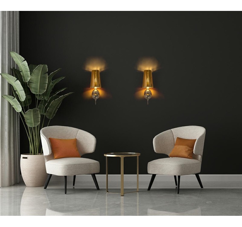 MOOSEE lampa ścienna QUEEN 15 złota