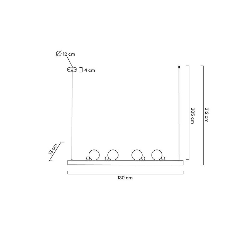 MOOSEE lampa wisząca LINEAL czarna