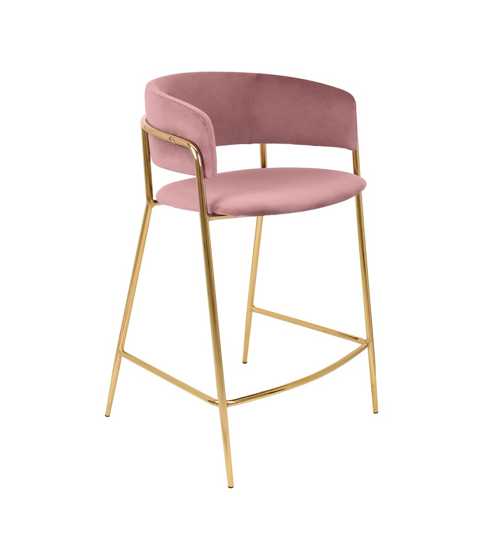 Krzesło barowe DELTA 65 różowe