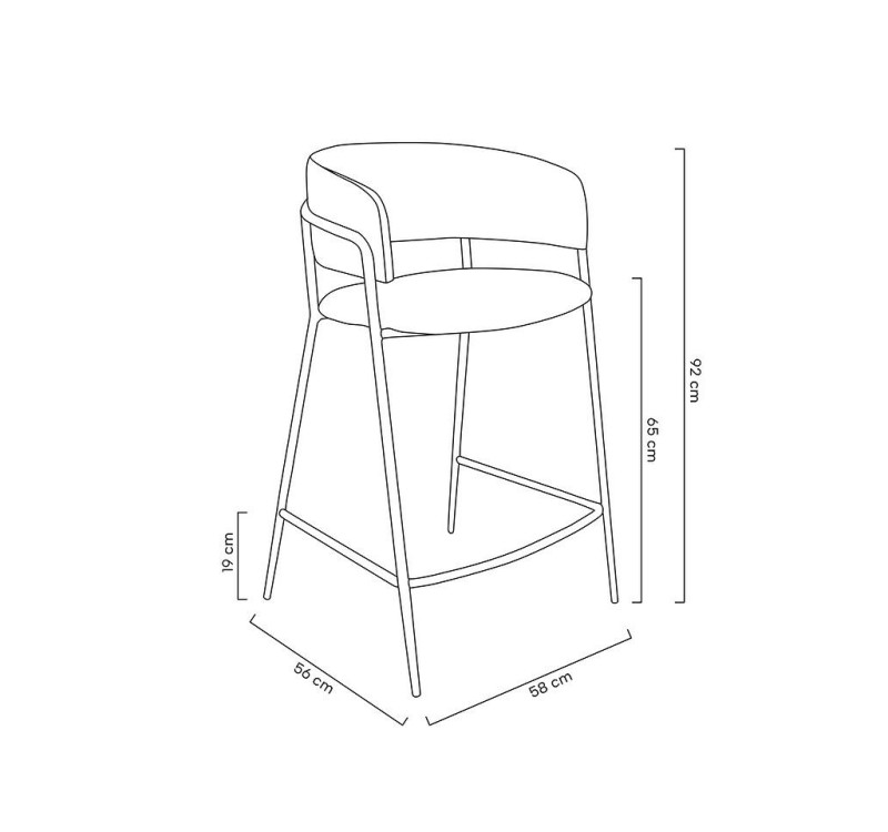 Krzesło barowe DELTA 65 różowe