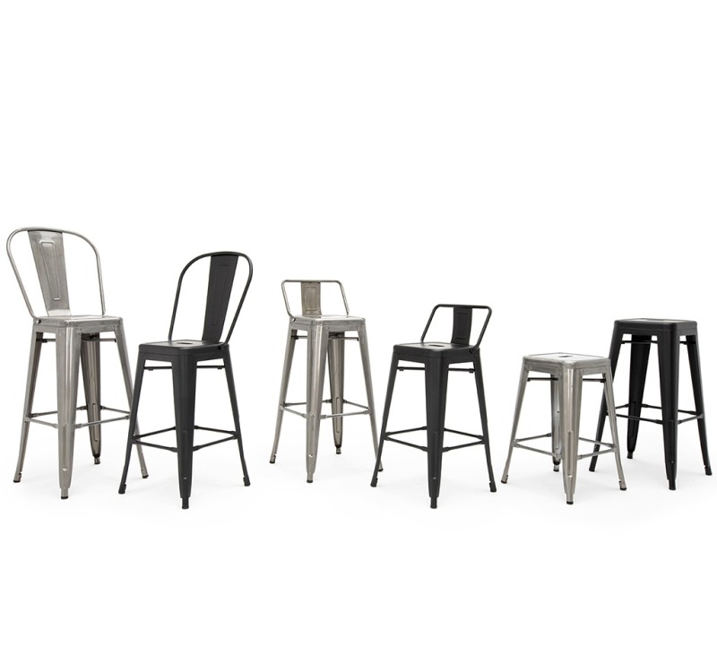 Krzesło barowe TOWER BIG BACK 66 (Paris) metal