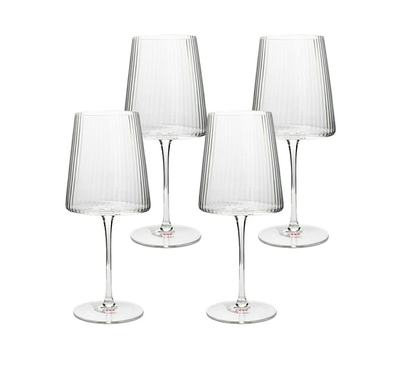 KARE komplet 4 kieliszków do wina RIFFLE  760 ml
