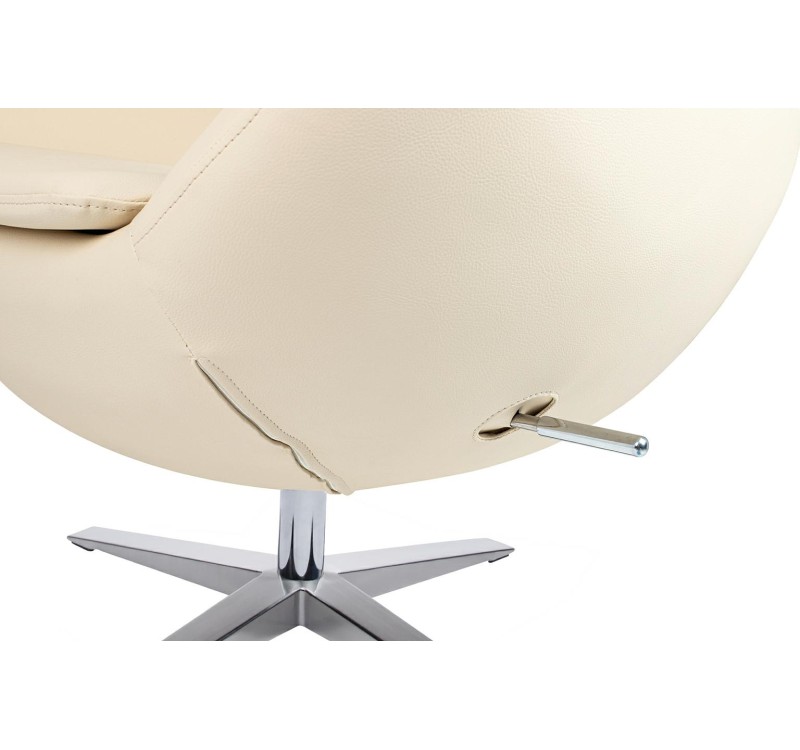 Fotel EGG SZEROKI PU beżowy
