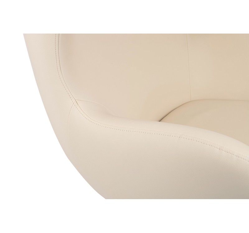 Fotel EGG SZEROKI PU beżowy