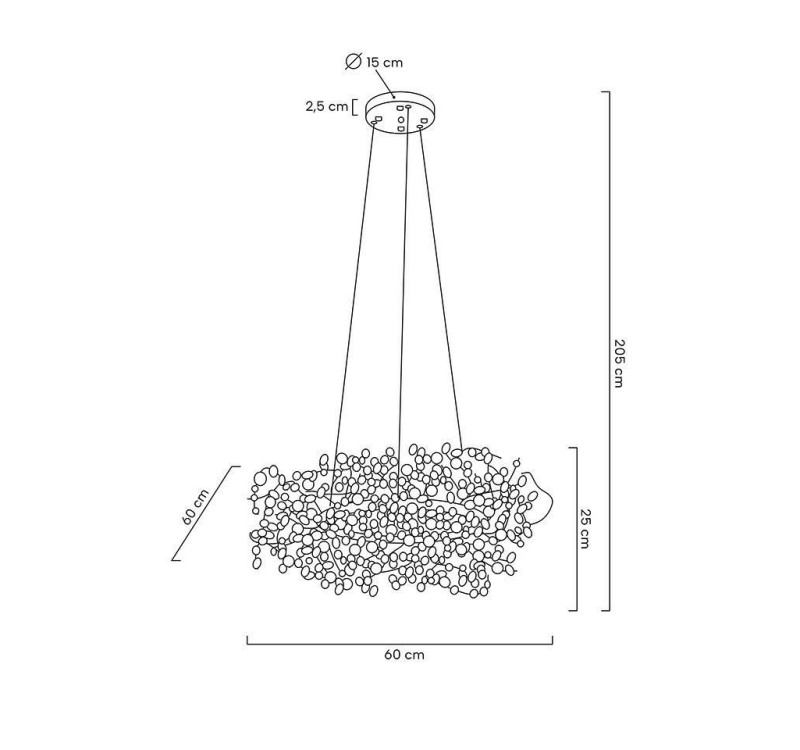 MOOSEE lampa wisząca MONETE 60 chrom