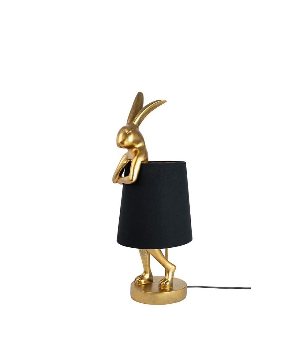 KARE lampa stołowa RABBIT 50 cm złota / czarna