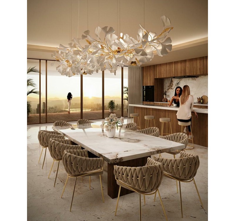 MOOSEE lampa wisząca FLORA 250 PP złota