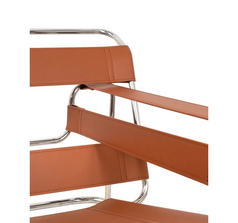 Fotel IVAN brązowy - ekoskóra