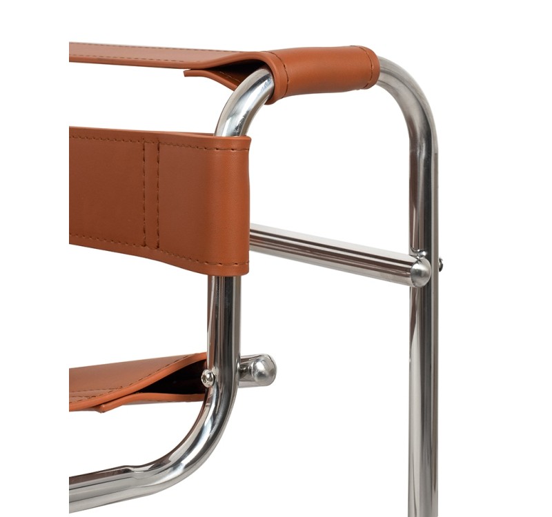 Fotel IVAN brązowy - ekoskóra