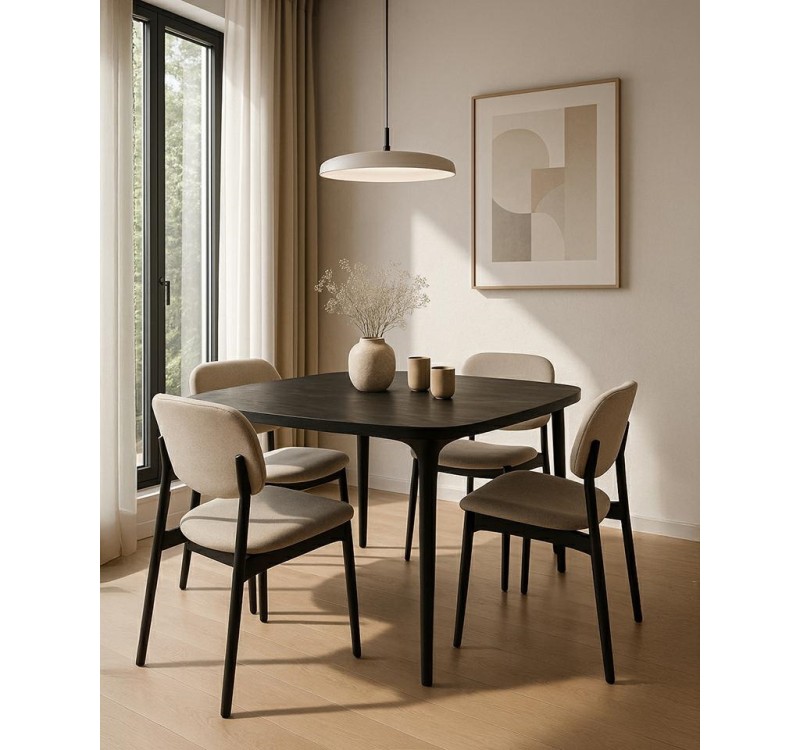 MaMaison stół jadalniany LAMINAR 120      czarny / drewno