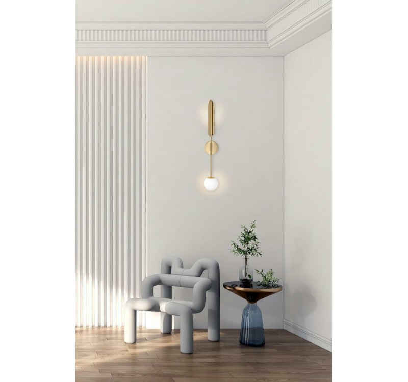 MOOSEE lampa ścienna LUCCA złota