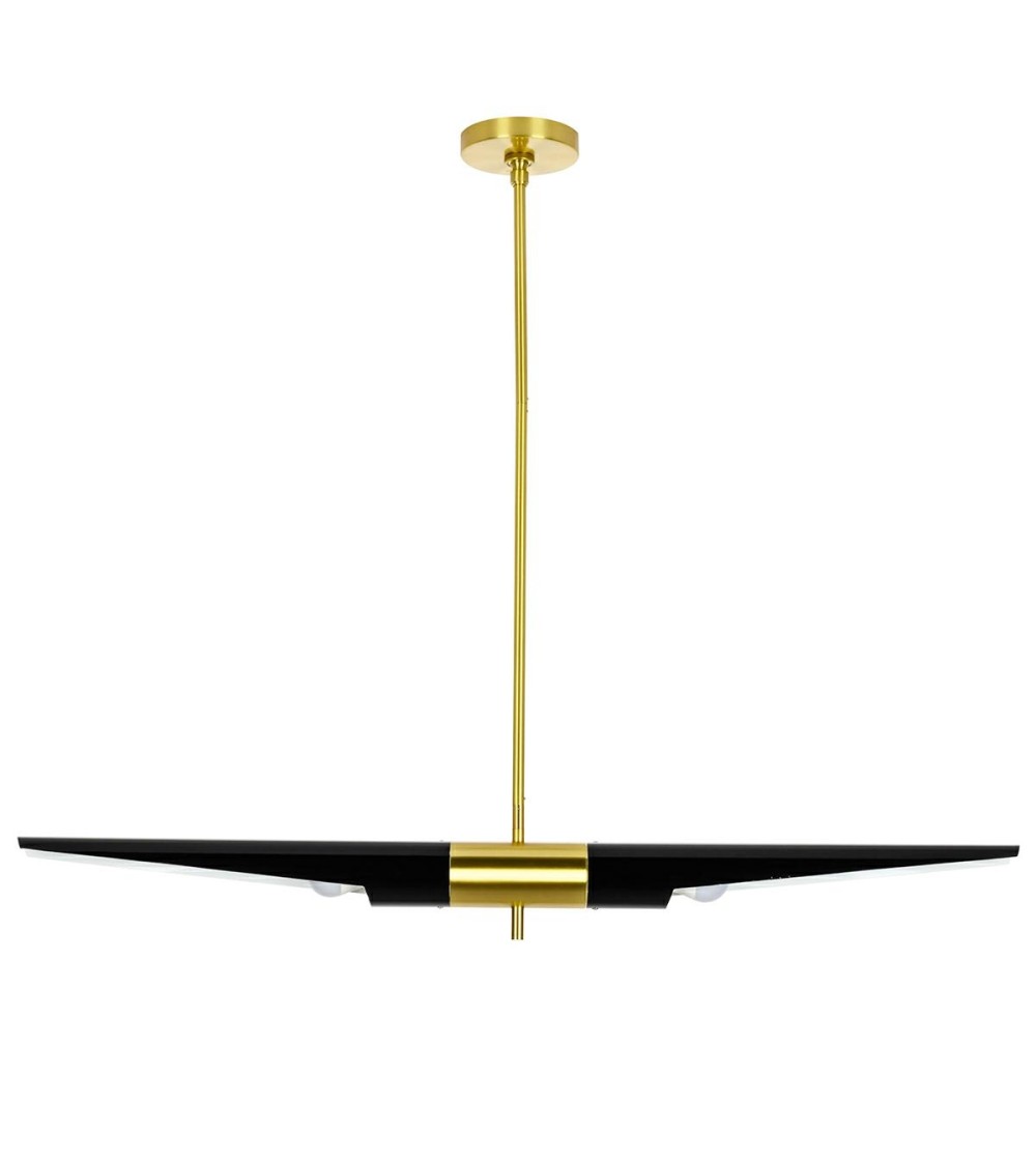 Lampa wisząca APOLLO 1 czarna - szczotkowane złoto