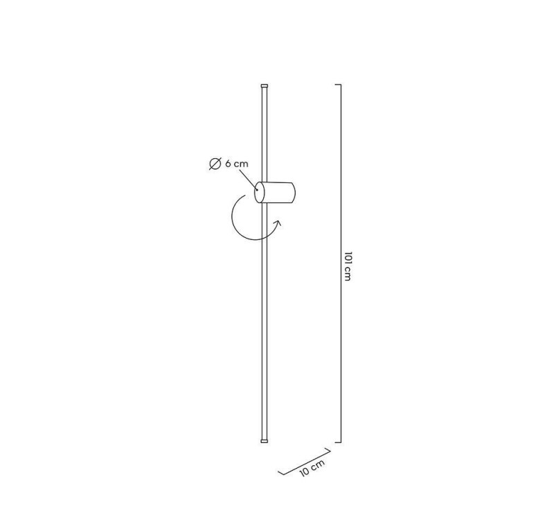 MOOSEE lampa ścienna OMBRE 100 czarna