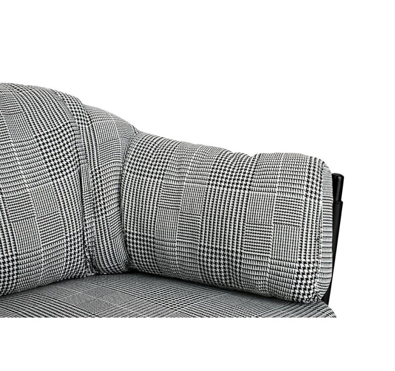 Fotel ROGER biało-czarna pepitka