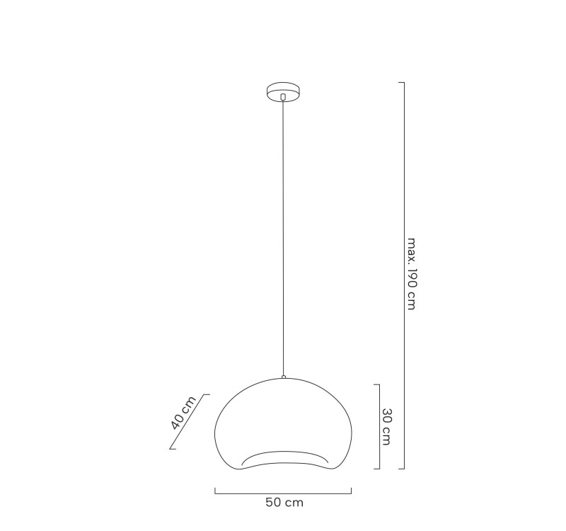 MOOSEE lampa wisząca NEST 50 biała