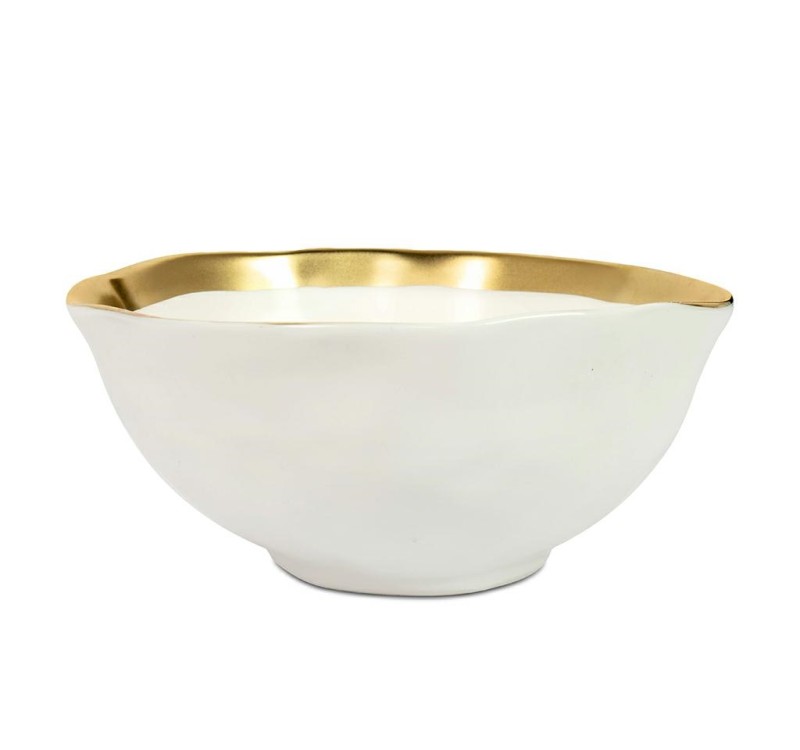 KARE miska BELL 15 cm biało-złota