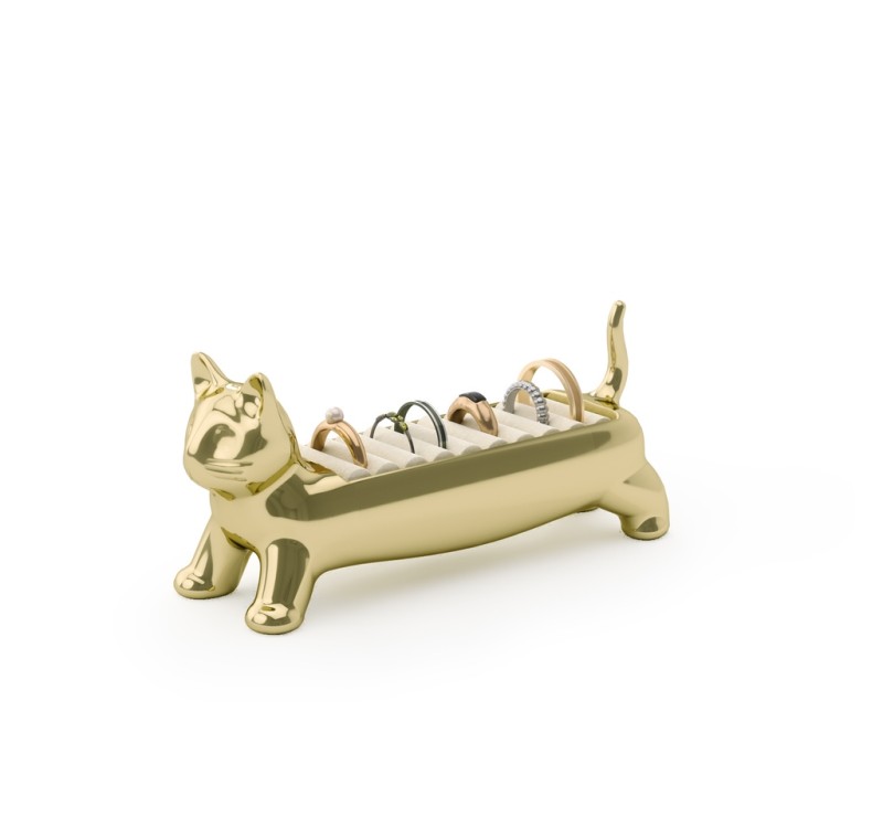 UMBRA organizer na pierścionki ALI CAT    złoty