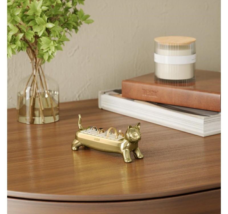 UMBRA organizer na pierścionki ALI CAT    złoty