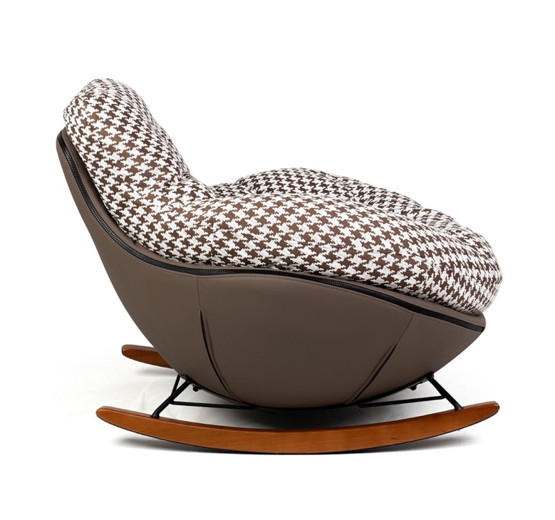 Fotel bujany FATTY brązowa pepitka