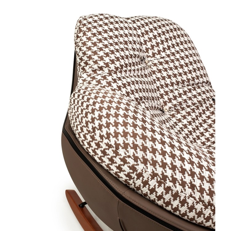 Fotel bujany FATTY brązowa pepitka