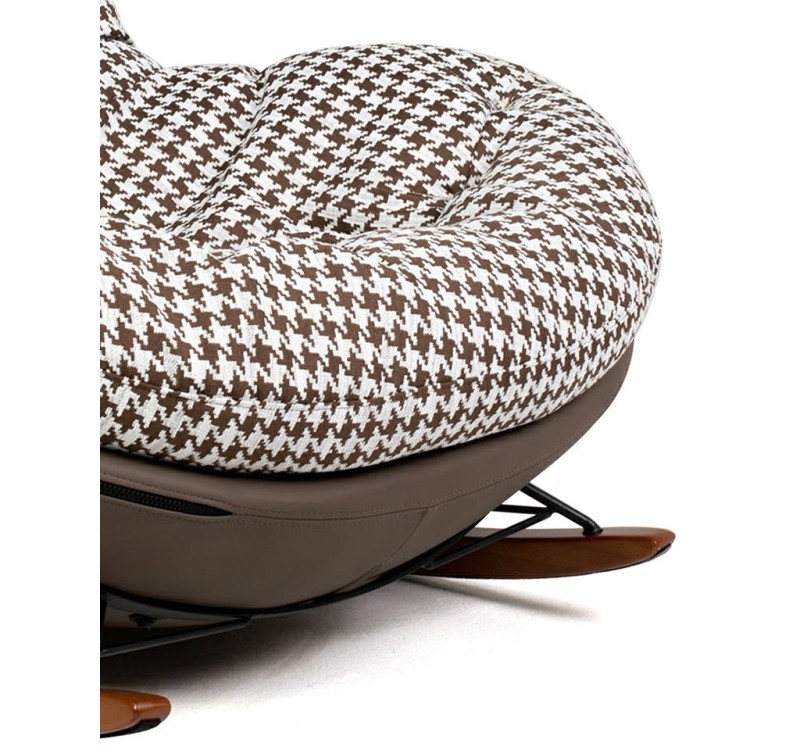 Fotel bujany FATTY brązowa pepitka