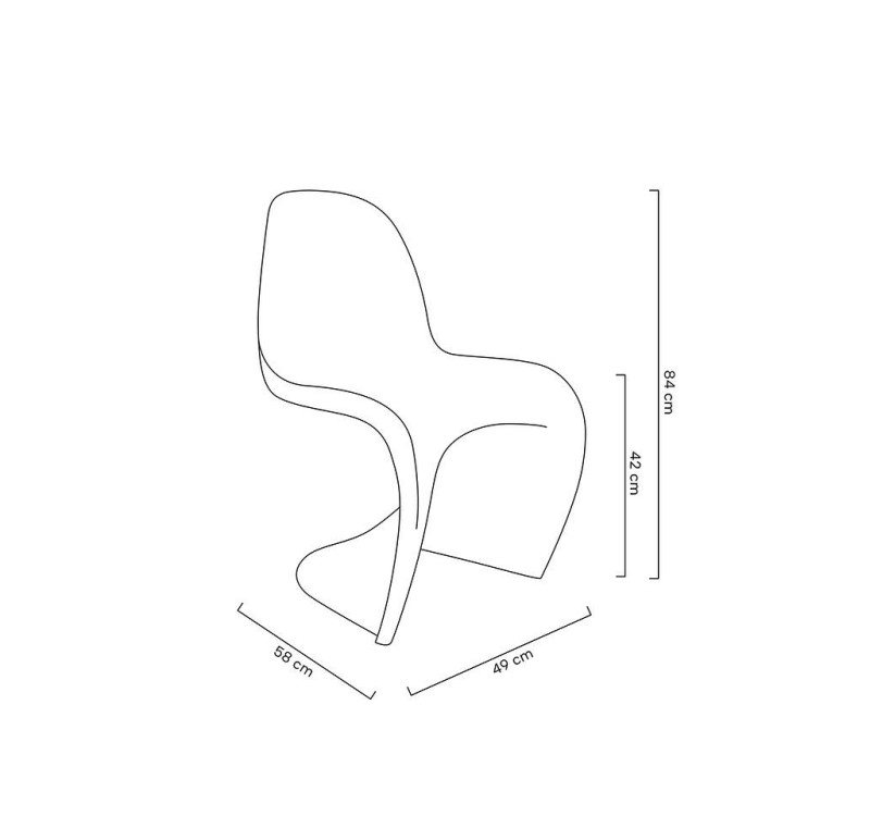 MODESTO krzesło HOVER czarne - polipropylen