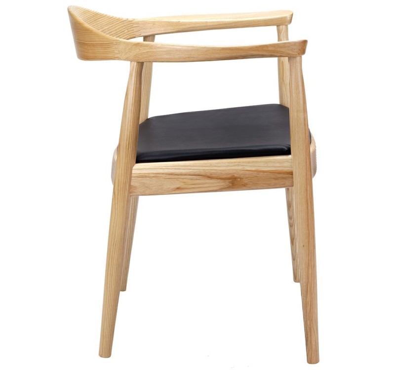 Krzesło KENNEDY naturalne - drewno jesion, ekoskóra