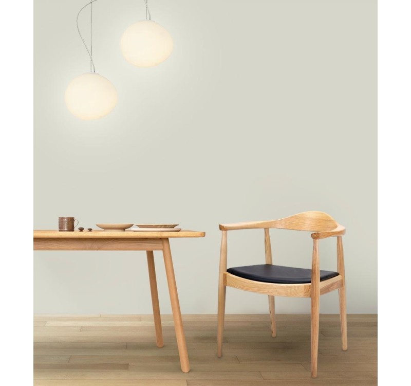 Krzesło KENNEDY naturalne - drewno jesion, ekoskóra