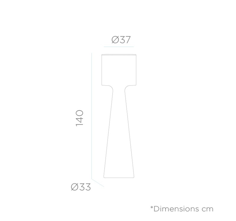 NEW GARDEN lampa ogrodowa GRACE 140  BATTERY biała