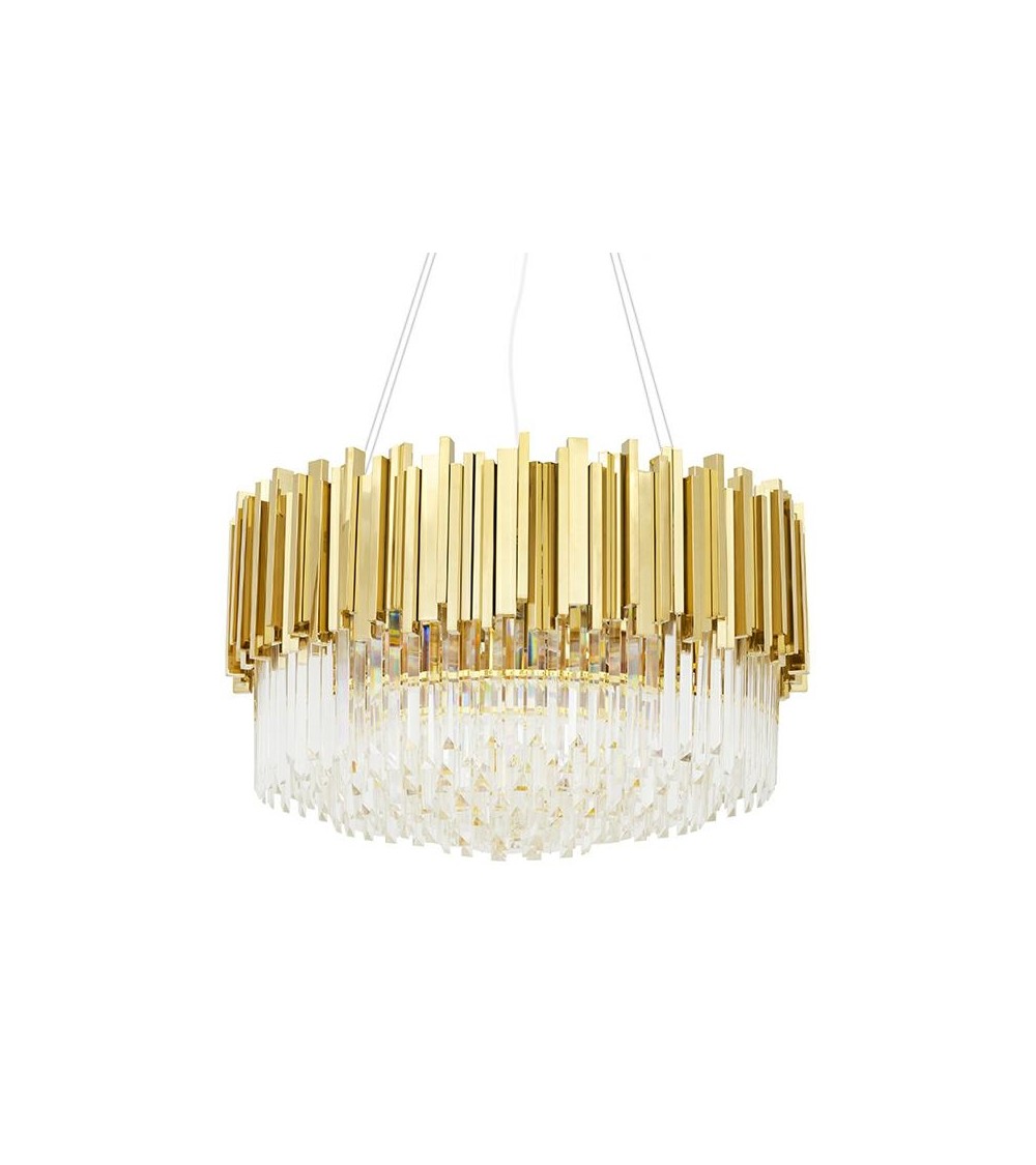 Lampa wisząca IMPERIAL GOLD 60 - stal, kryształ
