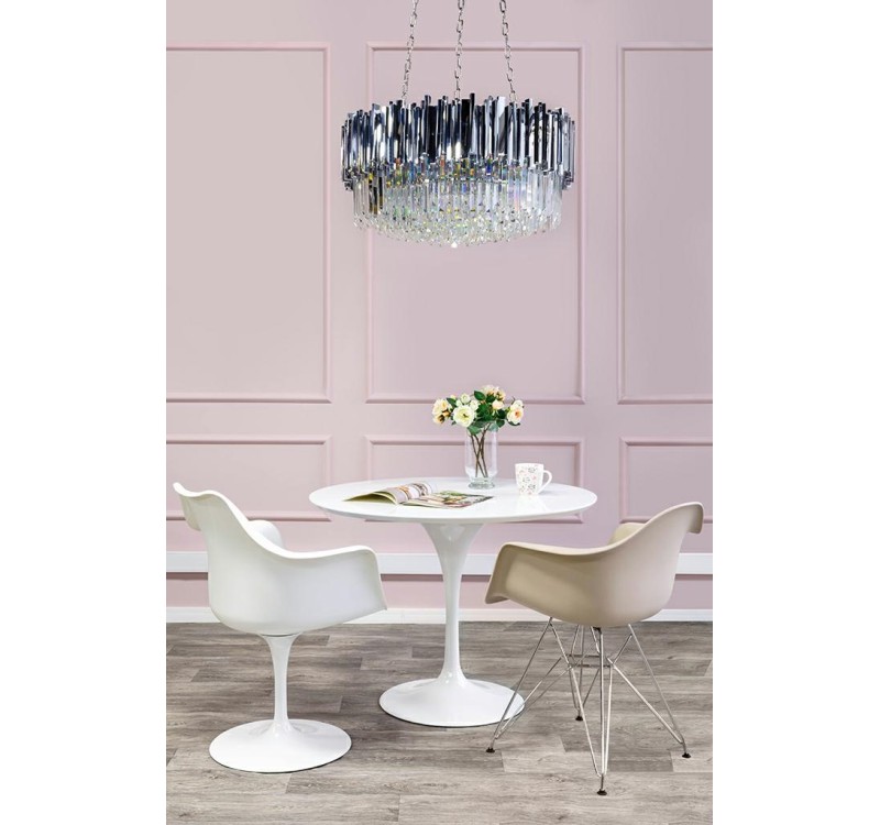 Lampa wisząca IMPERIAL SILVER 80 - stal, kryształ