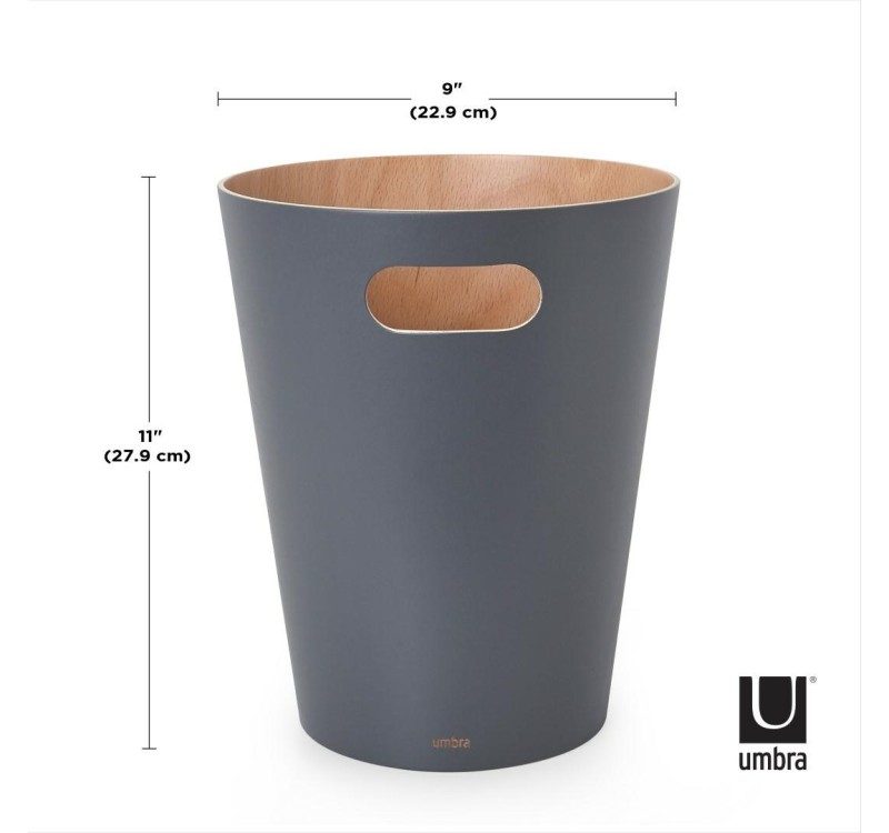 UMBRA kosz na śmieci WOODROW - charcoal