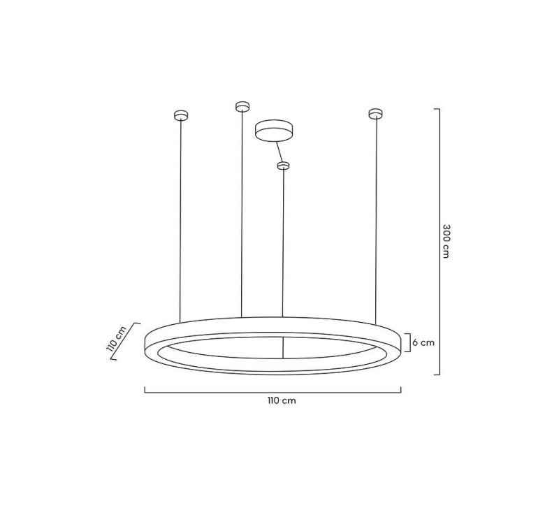 MOOSEE lampa wisząca RING LUXURY 110      złota