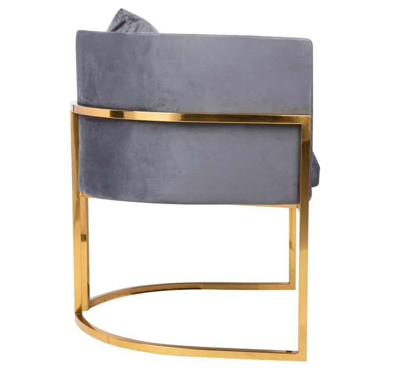 Fotel CHLOE VELVET ciemny szary