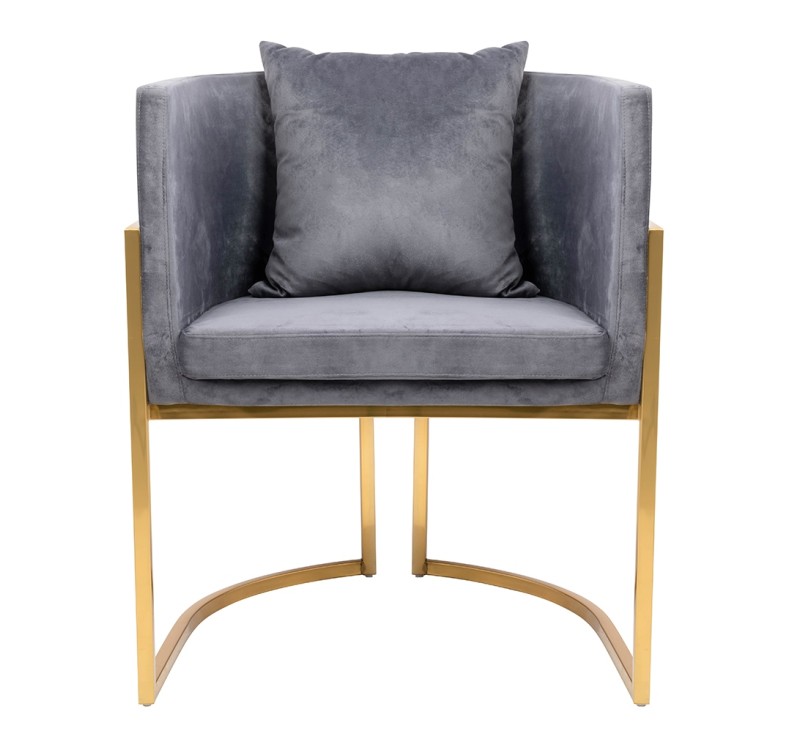 Fotel CHLOE VELVET ciemny szary