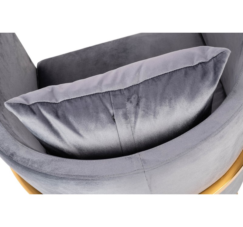 Fotel CHLOE VELVET ciemny szary