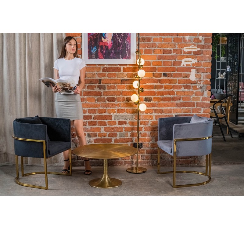 Fotel CHLOE VELVET ciemny szary