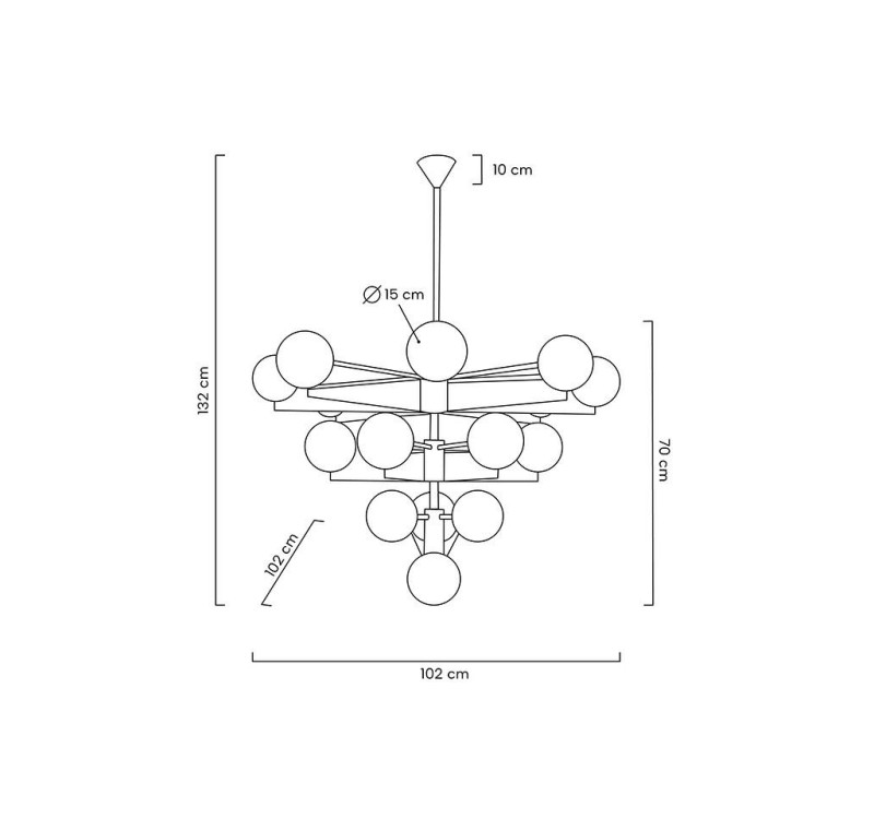 MOOSEE lampa wisząca SOLEI złota
