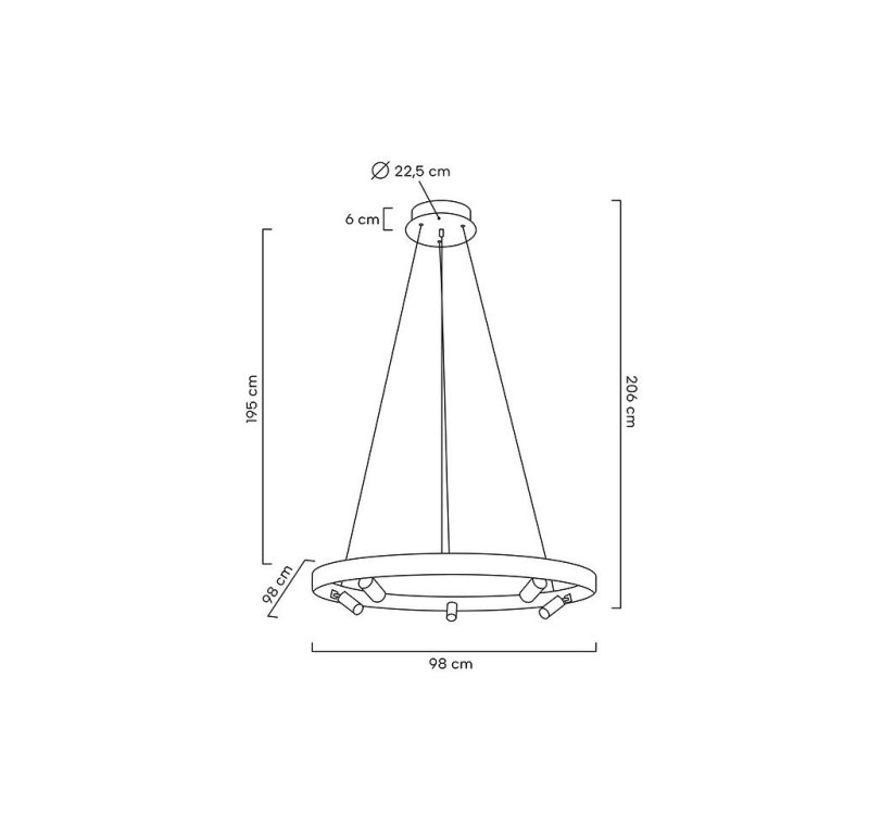 MOOSEE lampa wisząca CIRCLE SPOT 98 GOLD złota