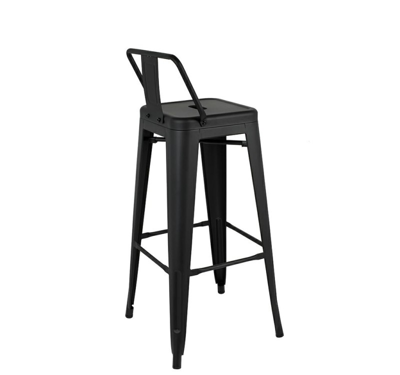 Krzesło barowe TOWER BACK 66 (Paris) czarne